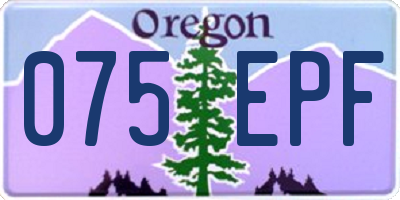 OR license plate 075EPF