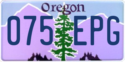 OR license plate 075EPG