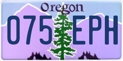 OR license plate 075EPH