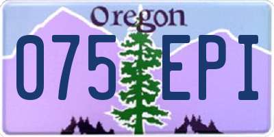 OR license plate 075EPI