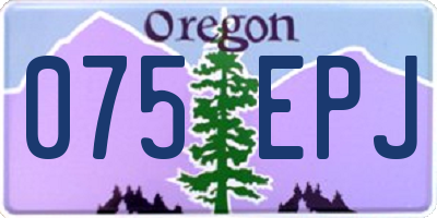 OR license plate 075EPJ