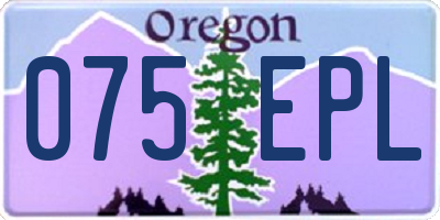 OR license plate 075EPL