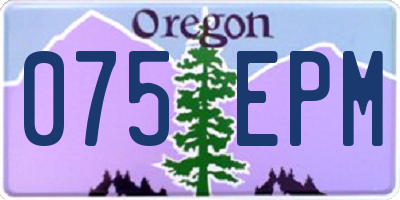 OR license plate 075EPM