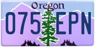 OR license plate 075EPN