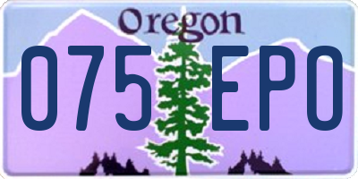 OR license plate 075EPO