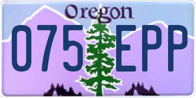 OR license plate 075EPP
