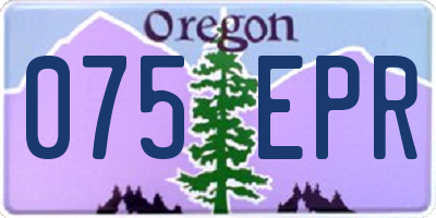 OR license plate 075EPR