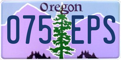 OR license plate 075EPS