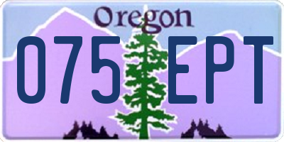 OR license plate 075EPT