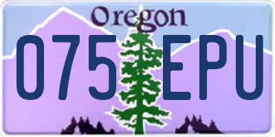 OR license plate 075EPU