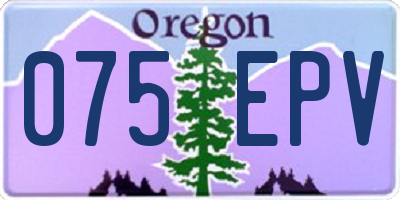 OR license plate 075EPV