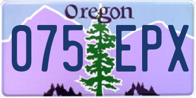 OR license plate 075EPX