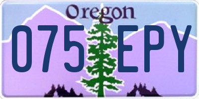 OR license plate 075EPY