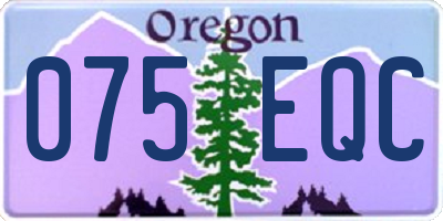 OR license plate 075EQC
