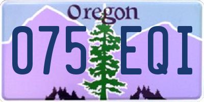 OR license plate 075EQI