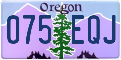 OR license plate 075EQJ