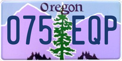 OR license plate 075EQP