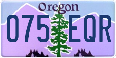 OR license plate 075EQR