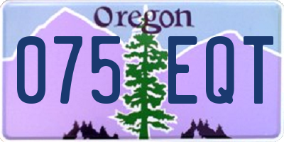 OR license plate 075EQT