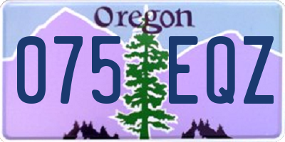 OR license plate 075EQZ