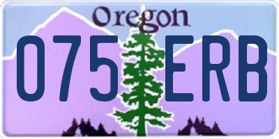 OR license plate 075ERB