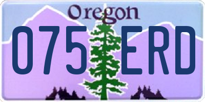 OR license plate 075ERD