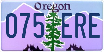 OR license plate 075ERE