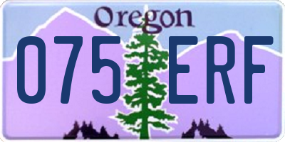 OR license plate 075ERF