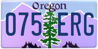 OR license plate 075ERG
