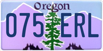 OR license plate 075ERL