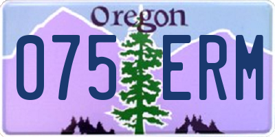 OR license plate 075ERM