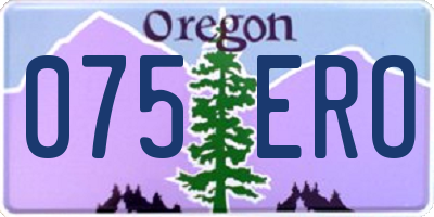 OR license plate 075ERO