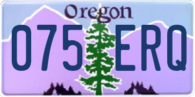 OR license plate 075ERQ