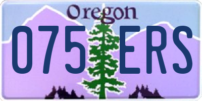 OR license plate 075ERS