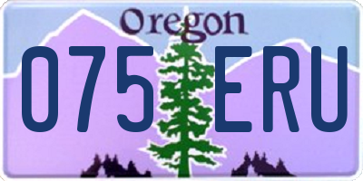 OR license plate 075ERU