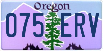 OR license plate 075ERV
