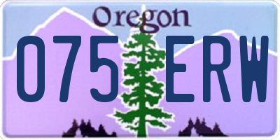 OR license plate 075ERW