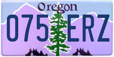 OR license plate 075ERZ
