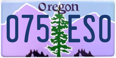 OR license plate 075ESO