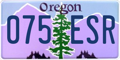 OR license plate 075ESR