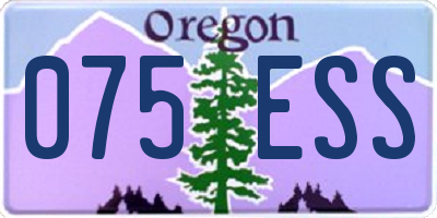 OR license plate 075ESS