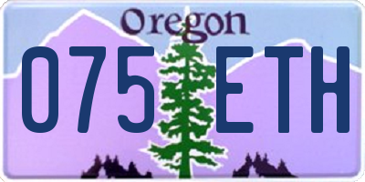 OR license plate 075ETH
