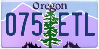 OR license plate 075ETL