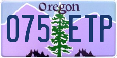 OR license plate 075ETP