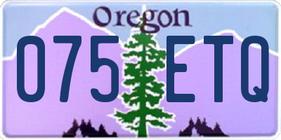 OR license plate 075ETQ