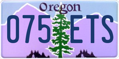 OR license plate 075ETS