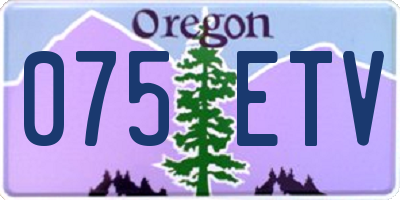 OR license plate 075ETV