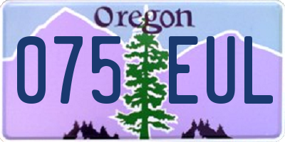 OR license plate 075EUL