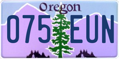 OR license plate 075EUN