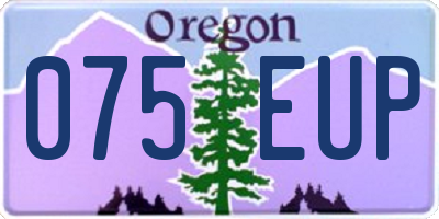 OR license plate 075EUP